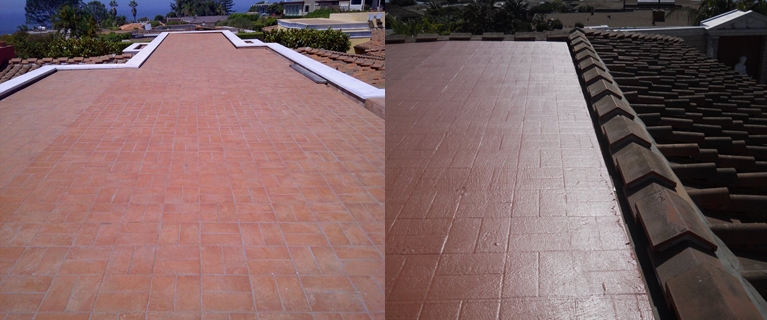 Custom Tile Flat Roof in Dana Point, California