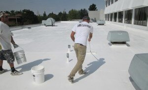 elastomeric roof coating application