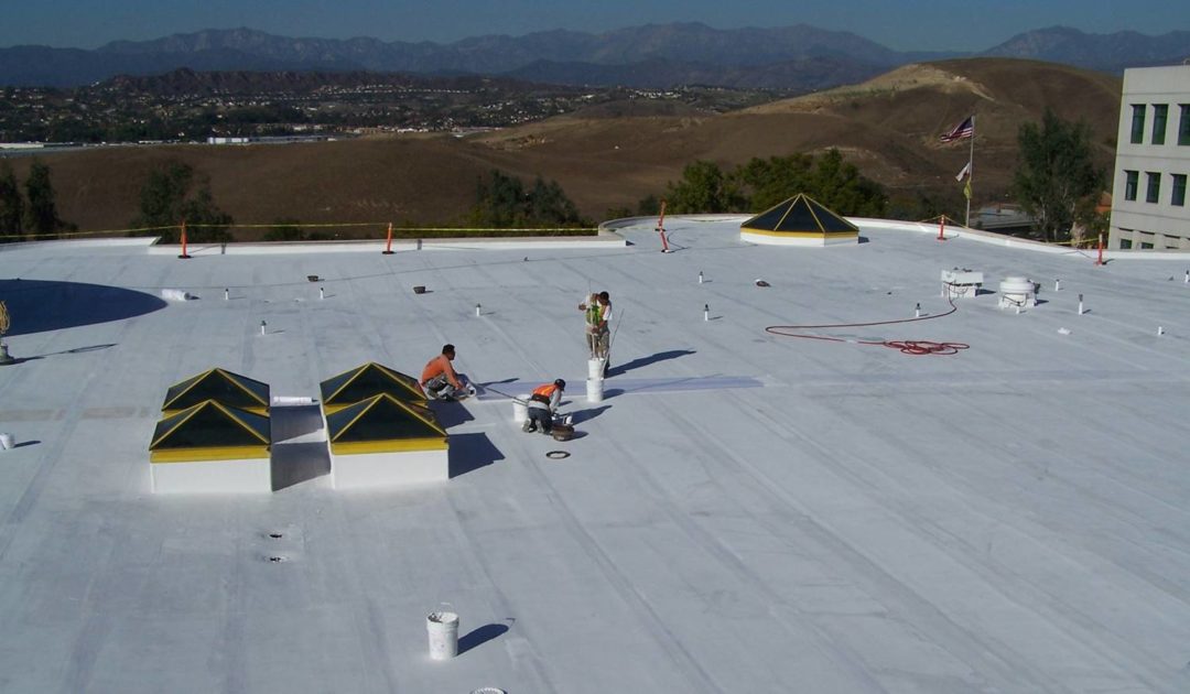 roof roof coating cool roof commercial flat roof hypalon aqmd after surecoat
