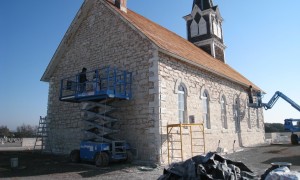 1800s brick church restoration