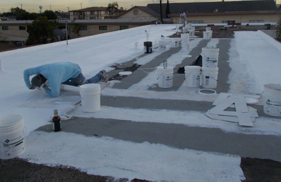 SureCoat Roof Install over gravel roofing